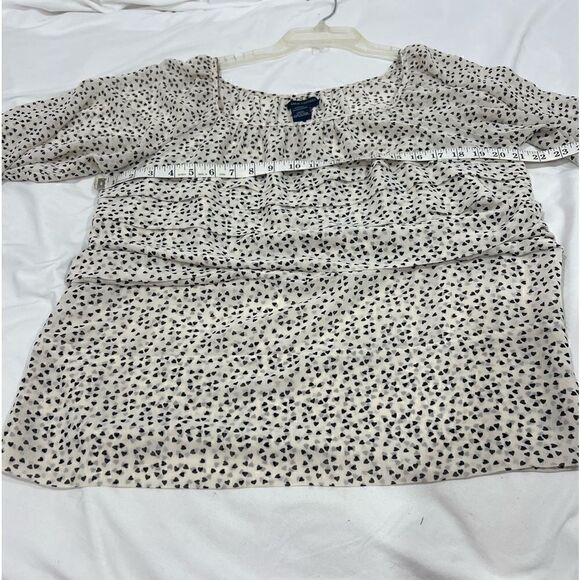 Max Edition heart ruffle print blouse size - Picture 4 of 7